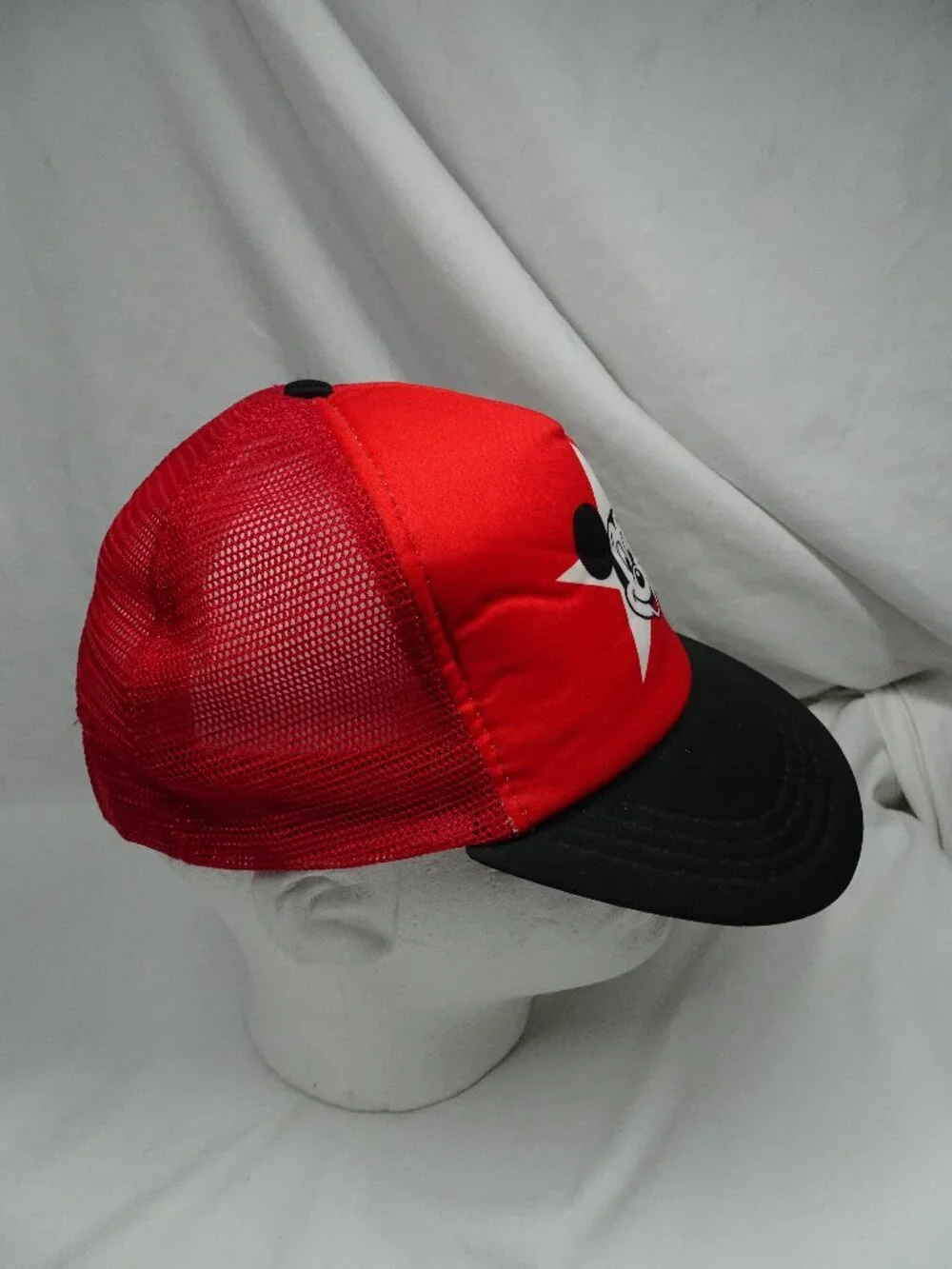 Vintage 80s 90s Walt Disney Productions Mickey Mouse Child Size Trucker Hat Cap